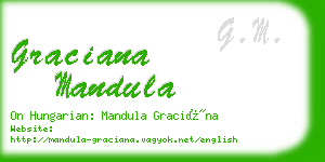 graciana mandula business card